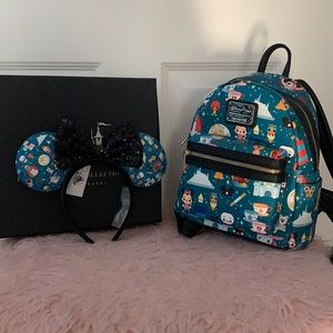 Disney Parks Loungefly Backpack and Limited Release Ears